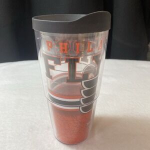 TERVIS Philadelphia Flyers Logo Hockey‎ Insulated Tumbler Cup 24 Oz Black Lid